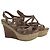 Sandales à plateforme en jute et cuir marron Miu Miu, talon compensé, taille 39 - vue 11