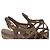 Sandales à plateforme en jute et cuir marron Miu Miu, talon compensé, taille 39 - vue 15