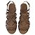 Sandales à plateforme en jute et cuir marron Miu Miu, talon compensé, taille 39 - vue 5