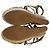 Sandales à plateforme en jute et cuir marron Miu Miu, talon compensé, taille 39 - vue 6