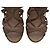Sandales à plateforme en jute et cuir marron Miu Miu, talon compensé, taille 39 - vue 8