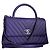 Coco Handle Sac à main Chanel en cuir violet taille 28