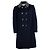 Thom Browne, abrigo Chesterfield de twill de caballería con pinzas de piel Azul