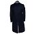 Thom Browne, abrigo Chesterfield de twill de caballería con pinzas de piel Azul - vista 2