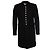 Saint Laurent, abrigo de lana negro de oficial militar 2016