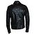 Balmain, Giacca da motociclista in pelle nera con cerniere e logo Nero - vista 2