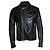 Balmain, Giacca da motociclista in pelle nera con cerniere e logo Nero - vista 3