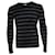 Saint Laurent, metallisch gestreifter Pullover in Schwarz und Silber
