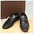 LOUIS VUITTON Scarpe da guida in pelle nera LV Auth bs25780 Nero - vista 36