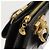 Sac à épaule Gancini en cuir noir et or Auth 124607 de Salvatore Ferragamo Doré - vue 10