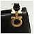 Sac à épaule Gancini en cuir noir et or Auth 124607 de Salvatore Ferragamo Doré - vue 17