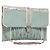 Miu Miu Matelassé Schultertasche aus Leder, hellblau, Silber authentisch 124604