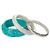 Conjunto raro de pulseras rígidas DOLCE & GABBANA turquesa plata marfil Multicolor