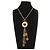 Collana BLUMARINE metallo dorato grande charm rotondo con logo inciso D'oro