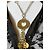 Collana BLUMARINE metallo dorato grande charm rotondo con logo inciso D'oro - vista 12