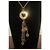 Collana BLUMARINE metallo dorato grande charm rotondo con logo inciso D'oro - vista 2