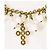 Magnifico raro bracciale DOLCE & GABBANA dorato croci swarovski D'oro - vista 7