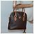 Céline Borsa a mano in tela Macadam CELINE in pelle PVC marrone oro Auth gh019 D'oro - vista 20