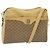 GUCCI Micro GG Supreme Shoulder Bag PVC Beige Gold Auth sw596 Golden