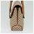 Céline Borsa a mano in tela Macadam CELINE PVC beige oro Auth sw601 D'oro - vista 4