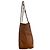 Borsa shopper Prada in pelle marrone cognac - vista 2
