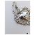 Spilla Cuore Christian Lacroix Pizzo Argento Silver hardware - vista 3