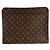 Borsa Clutch Monogram Macassar di Louis Vuitton Marrone Nero - vista 3