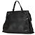 Borsa satchel Gucci Black Medium Calfskin Bamboo Daily Nero - vista 2