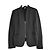 Giacca nera in waffle con zip frontale Giorgio Armani Nero