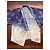 Autre Marque Kimono Souen de seda y algodón blanco azul Azul claro - vista 8