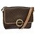 Céline CELINE Macadam Canvas Schultertasche, PVC-Leder, braun, gold, authentisch, MX424 Golden