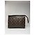 Clutch in pelle monogramma Louis Vuitton vintage marrone - vista 3