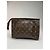 Clutch in pelle monogramma Louis Vuitton vintage marrone - vista 8