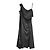 Versace SS19 Schwarzes Seidensatin-Doppelasymmetrisches Kleid - Ansicht 3