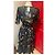 Maje Asymmetrisches Rüschen Maxikleid Blumenmuster Schwarz Mehrfarben - Ansicht 3