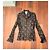 Autre Marque Blusa in pizzo Simultanéous Nera e Rame Nero - Ansicht 4
