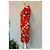 Blumarine Kleid Rot mit abstraktem Muster aus Wolle - Ansicht 5