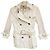 Gabardina Burberry blanca de algodón Blanco