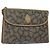 Borsa Clutch SAINT LAURENT in pelle PVC beige Auth BA2278
