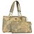 CHANEL Borsa Tote Camelia Catena Paglia Beige CC Auth 122907