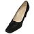 CHANEL Escarpins en daim noir CC Auth am8442 - vue 2