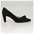 CHANEL Escarpins en daim noir CC Auth am8442 - vue 23