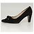 CHANEL Escarpins en daim noir CC Auth am8442 - vue 24
