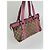 Vintage Gucci Monogram Baumwolltasche Beige Lila Pink - Ansicht 10