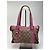 Vintage Gucci Monogram Baumwolltasche Beige Lila Pink - Ansicht 3