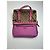 Vintage Gucci Monogram Baumwolltasche Beige Lila Pink - Ansicht 4