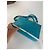 Vintage Jil Sander 2-Wege-Ledertasche türkis - Ansicht 14