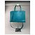 Vintage Jil Sander 2-Wege-Ledertasche türkis - Ansicht 2