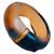 Autre Marque Braccialetto bangle in legno e resina Caramello
