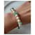 Autre Marque Bracciale Elastico perle e pietre Bianco sporco - vista 4